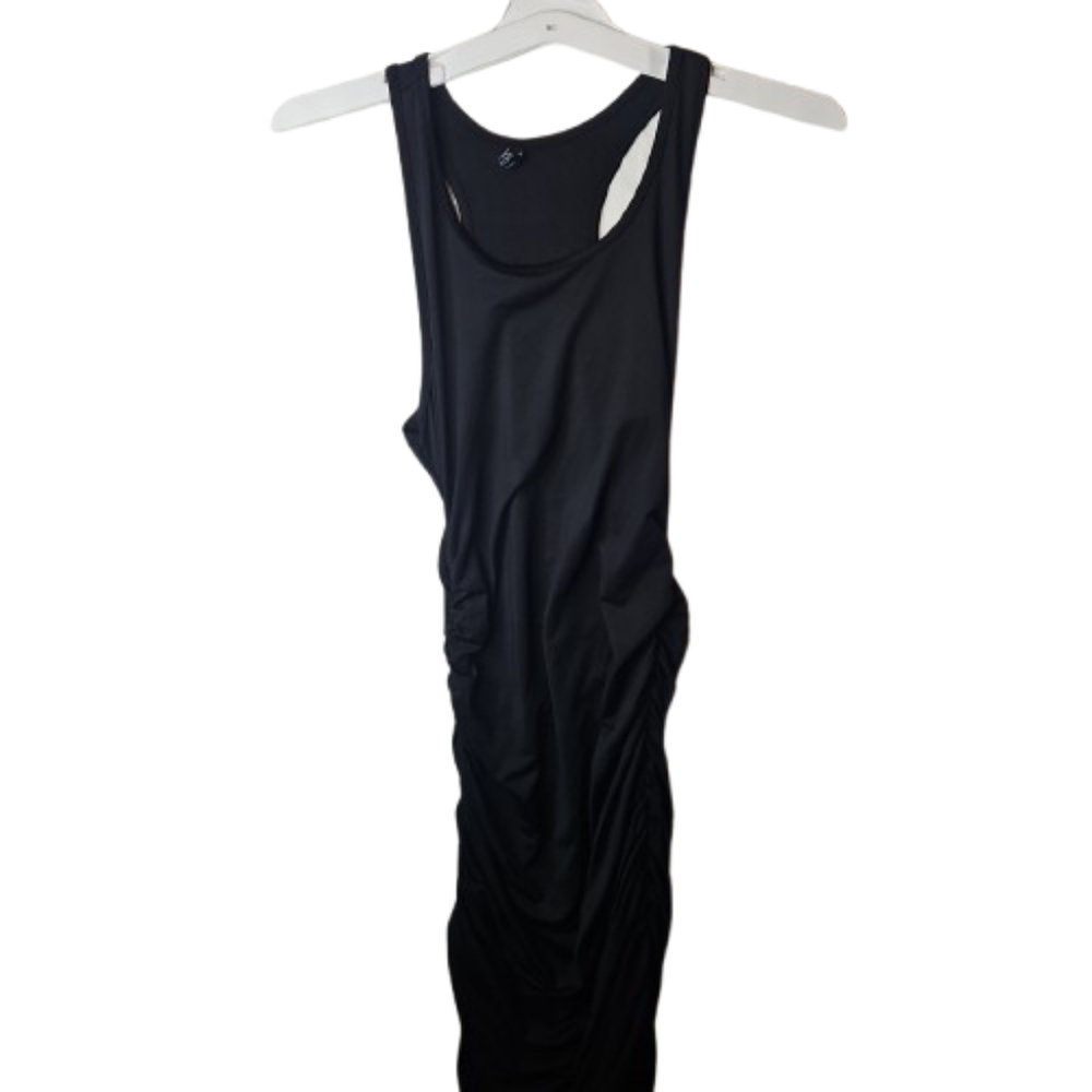 🎁zeagoo dress Pleated Stretch Slit Sling Dress Long M Black Elegant Women Dress